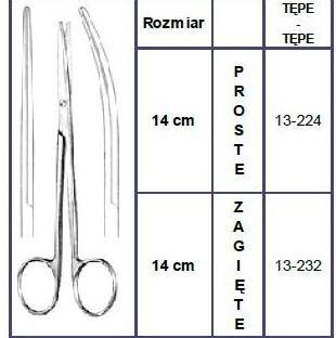 Nożyczki chirurgiczne i zabiegowe Sintraco Metzenbaum