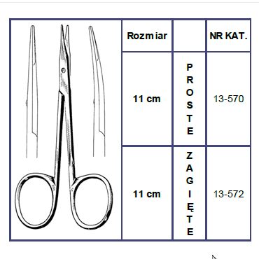 Nożyczki chirurgiczne i zabiegowe Sintraco Stevens