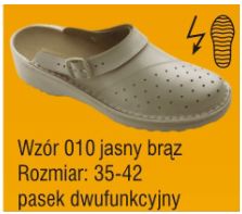 Obuwie medyczne wielorazowe Pofam-Jedność 010 jasny brąż