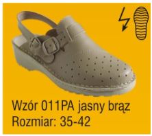 Obuwie medyczne wielorazowe Pofam-Jedność 011 jasny brąż