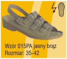 Obuwie medyczne wielorazowe Pofam-Jedność 015PA jasny brąz