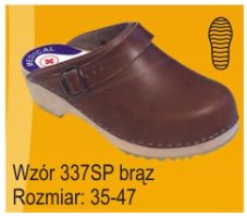 Obuwie medyczne wielorazowe Pofam-Jedność 337SP brąz