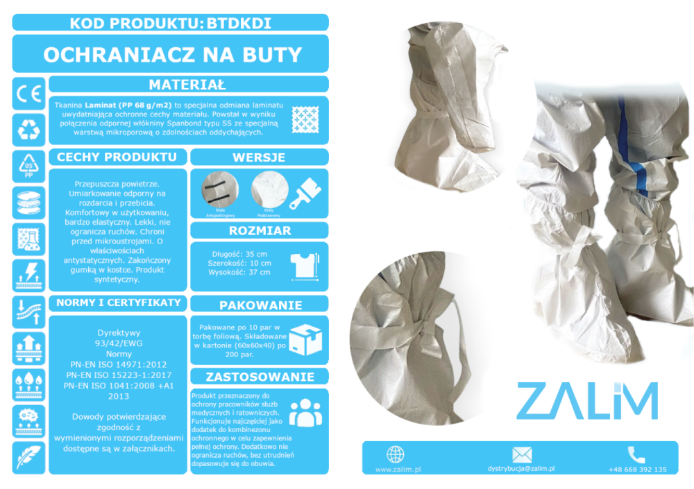 Ochraniacze na obuwie B/D PE + PP 68