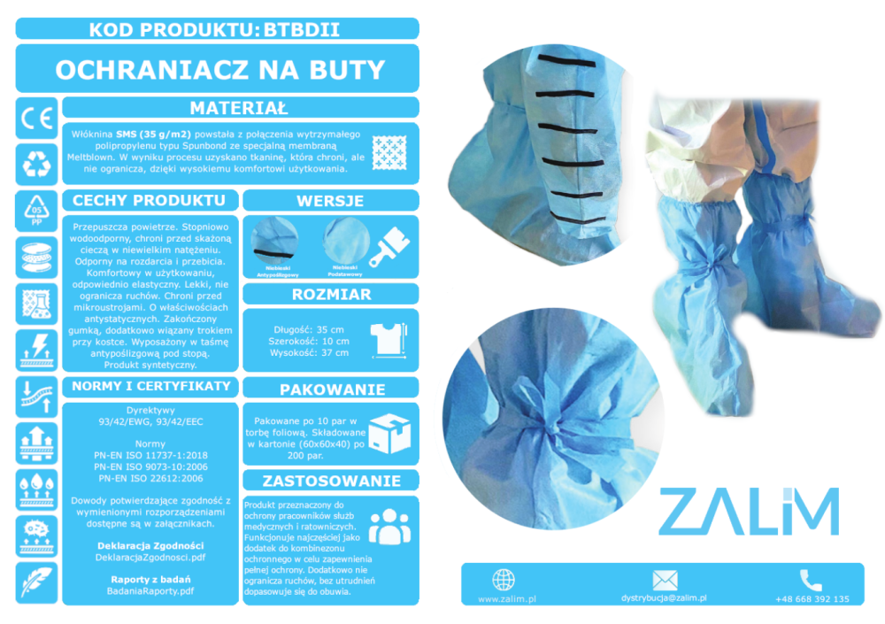 Ochraniacze na obuwie B/D SMS 35