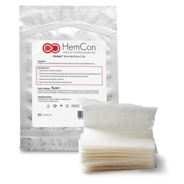 Opatrunki hemostatyczne do tamowania krwotoków HemCon Chitogaza