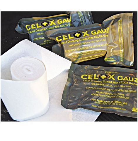 Opatrunki hemostatyczne do tamowania krwotoków Med Trade CELOX Gauze