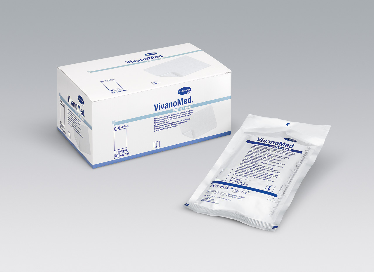 Opatrunki piankowe do terapii podciśnieniowej ran (NPWT) HARTMANN VivanoMed White Foam