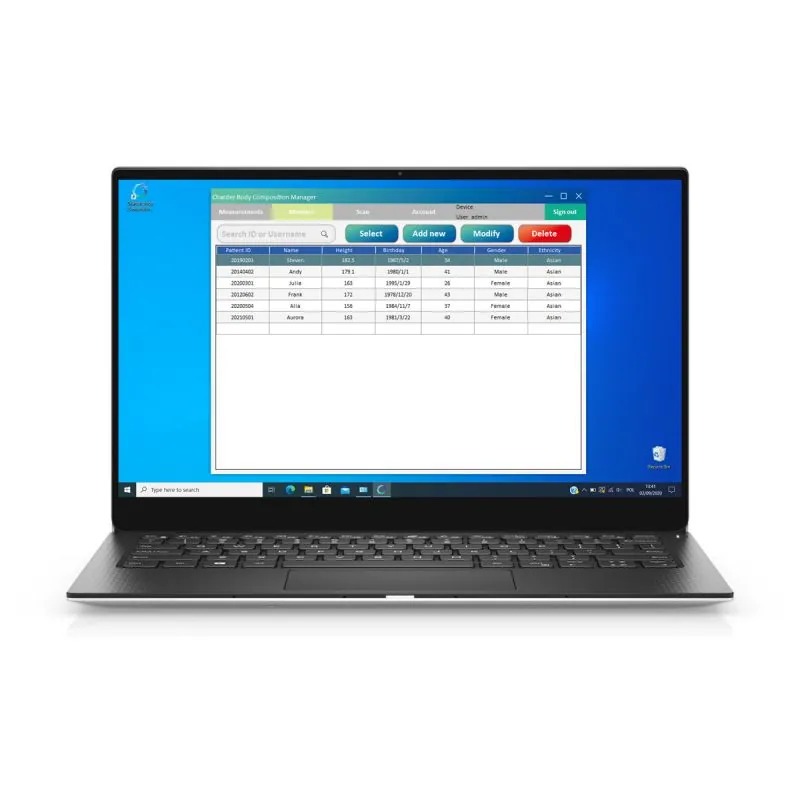 Oprogramowanie do analizy składu ciała charder MDD Professional