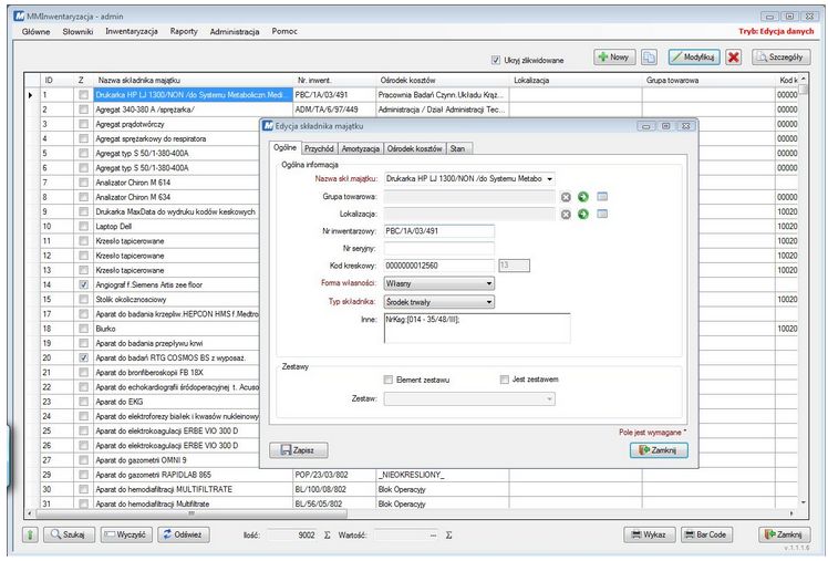 Oprogramowanie do inwentaryzacyji środków trwałych MM Poland MM Inwentaryzacja