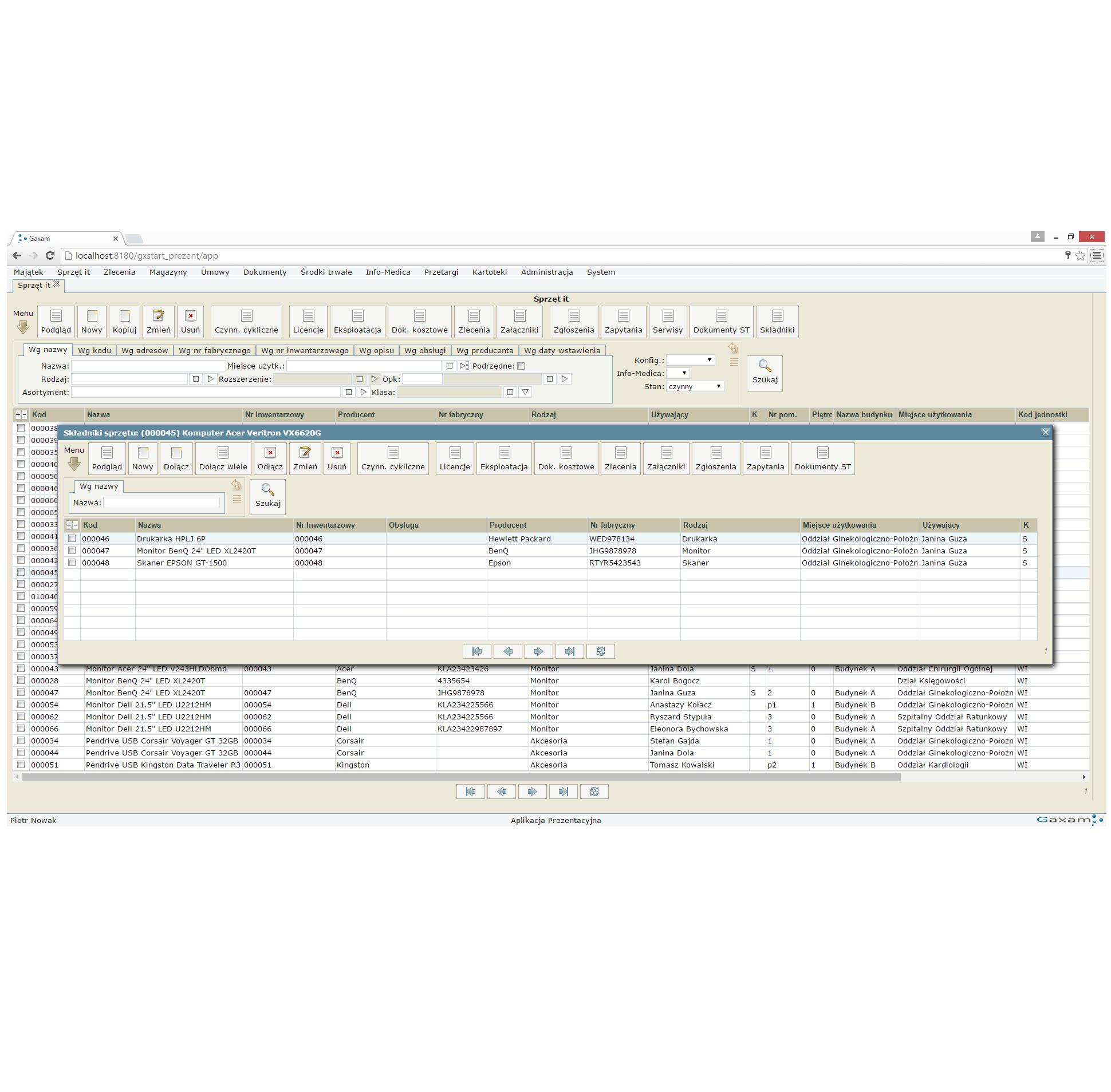 Oprogramowanie do zarządzania sprzętem IT oraz licencjami Gaxam gxIT