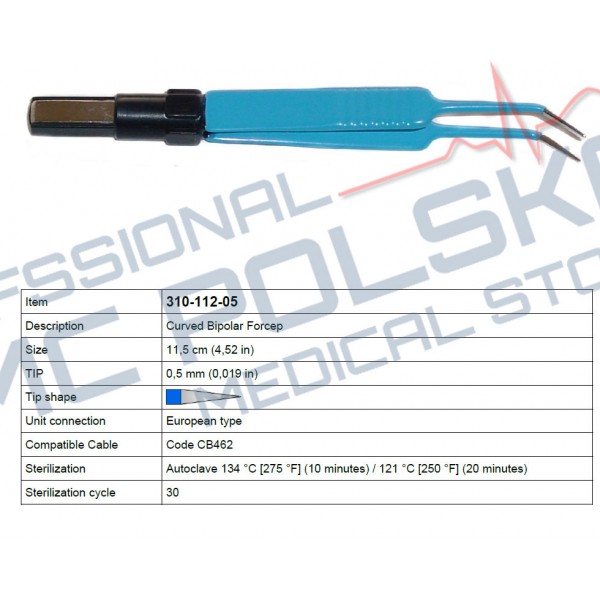 Pęsety elektrochirurgiczne SURTRON 310-112-05