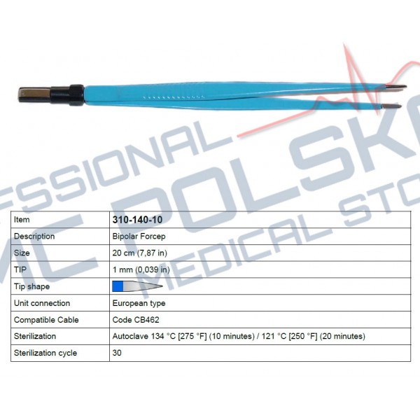 Pęsety elektrochirurgiczne SURTRON 310-140-10 / 310-140-20