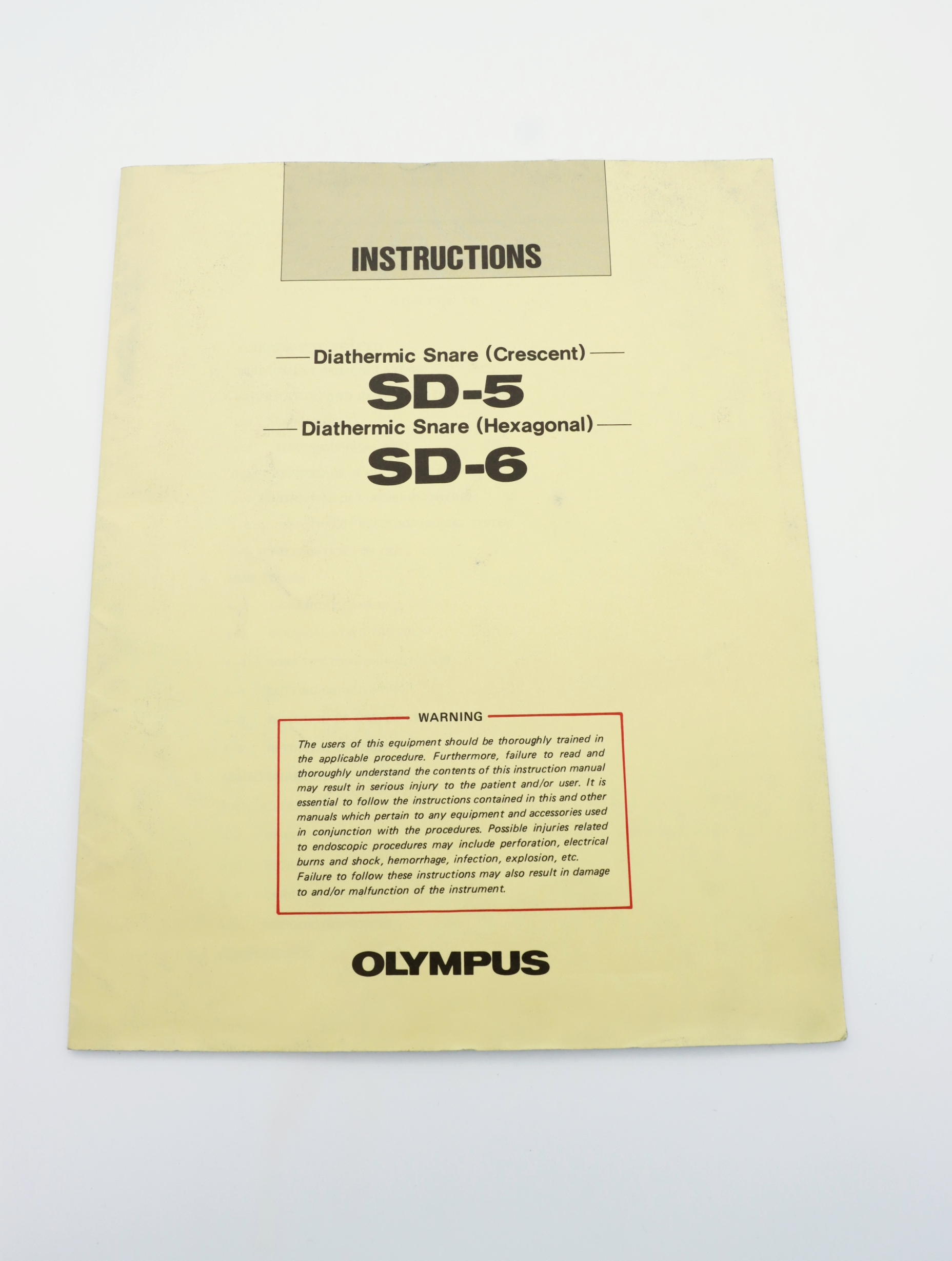 Pętle do endoskopów giętkich używane Olympus SD - 6L AE - Praiston rekondycjonowany