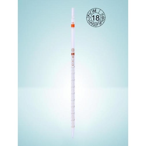 Pipety szklane HIRSCHMANN szkło sodowo-wapniowe klasa AS brązowa podz. typ 3