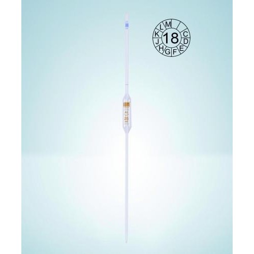 Pipety szklane HIRSCHMANN szkło sodowo-wapniowe klasa AS brązowa podz. z 1 kreską