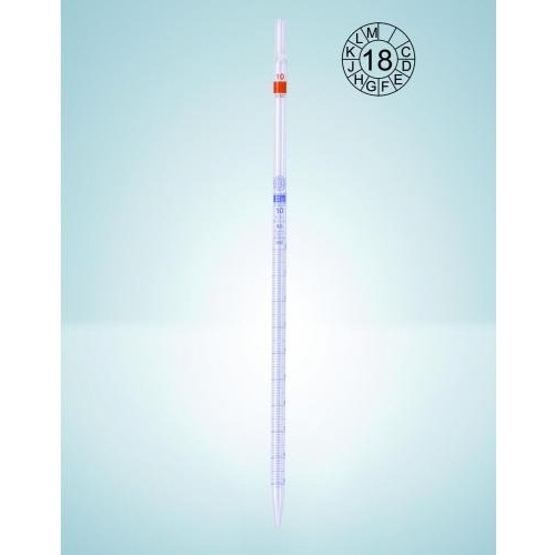 Pipety szklane HIRSCHMANN szkło sodowo-wapniowe klasa AS niebieska podz. typ 3