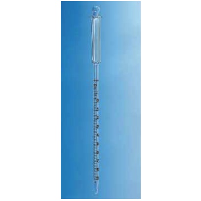 Pipety szklane Poluten & Graf FORTUNA z tłokiem ssącym AR-Glass klasa A brązowa podz.