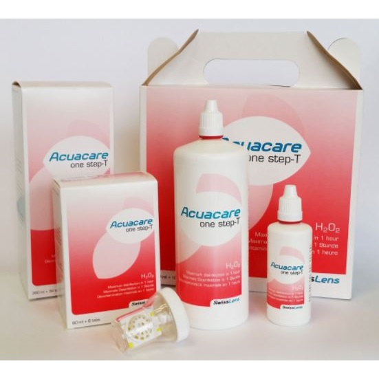 Płyny pielęgnacyjne do soczewek kontaktowych SwissLens Acuacare one step-T