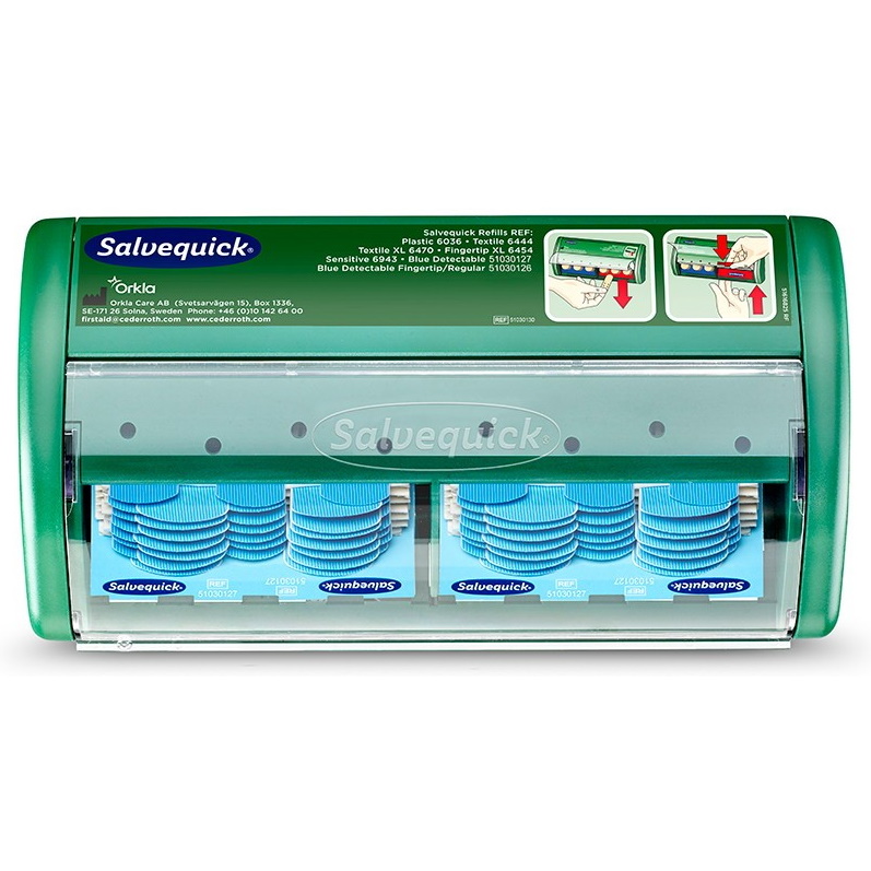 Podajniki do materiałów opatrunkowych Cederroth Salvequick Blue Detectable 51030130