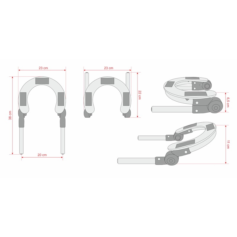 Podgłówki do stołów do masażu Habys Podgłówek regulowany 1D
