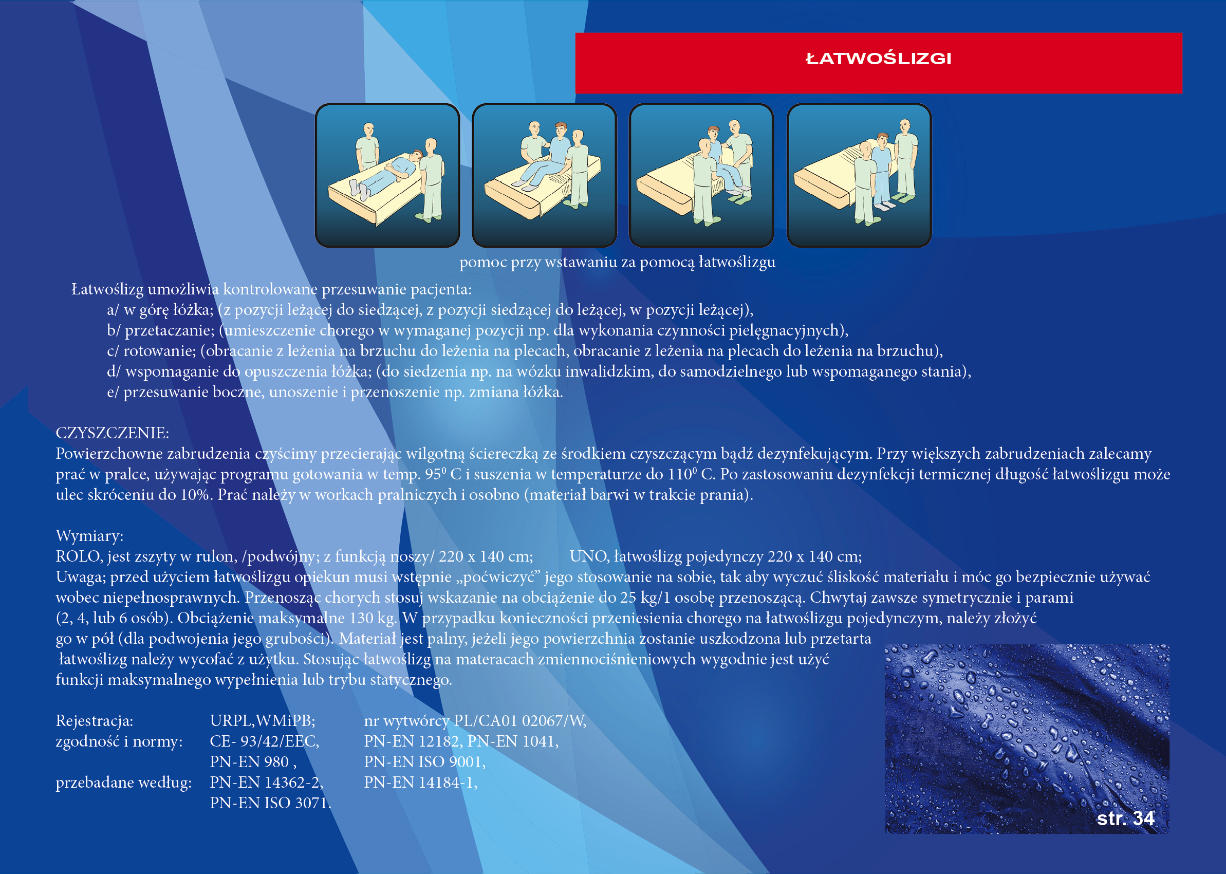 Podkłady ślizgające się w jednym kierunku Revita LubriMED