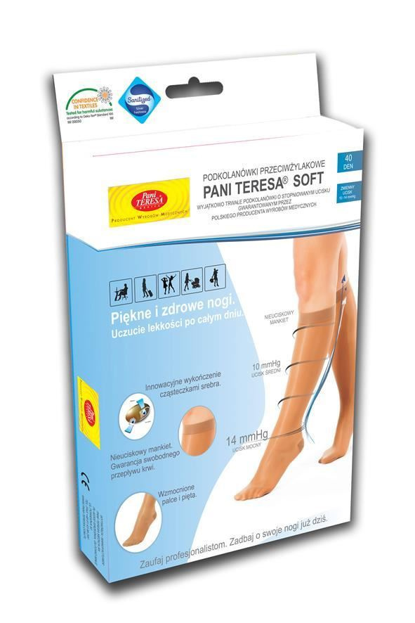Podkolanówki uciskowe Pani Teresa Medica SOFT