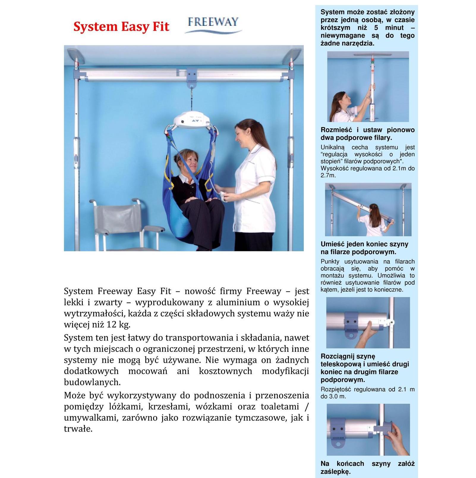 Podnośniki sufitowe Prism Medical UK Freeway Easy-Fit