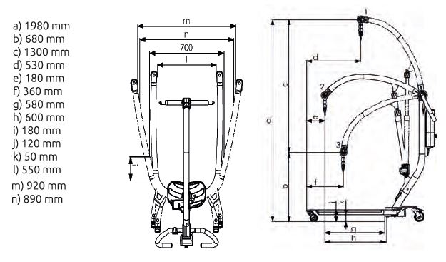 Podnośniki transportowo - kąpielowe jezdne Winncare Solar 185
