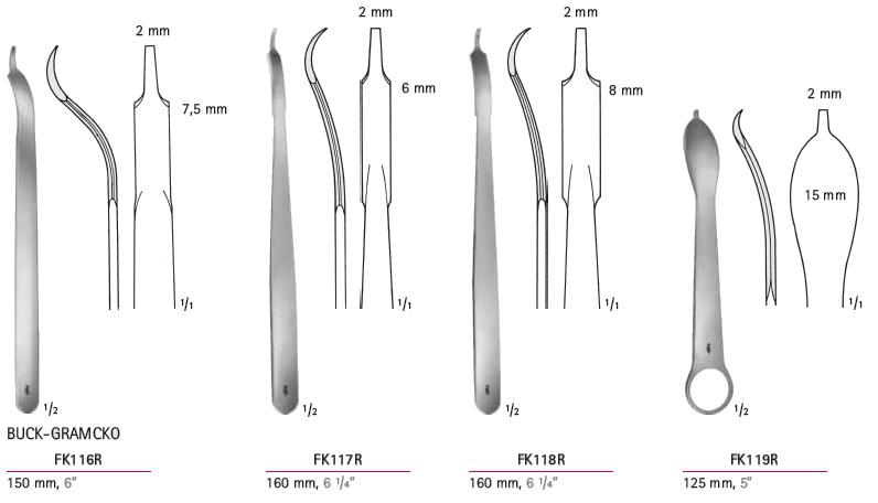 Podważki chirurgiczne B.Braun Podnośniki i podważki kostne