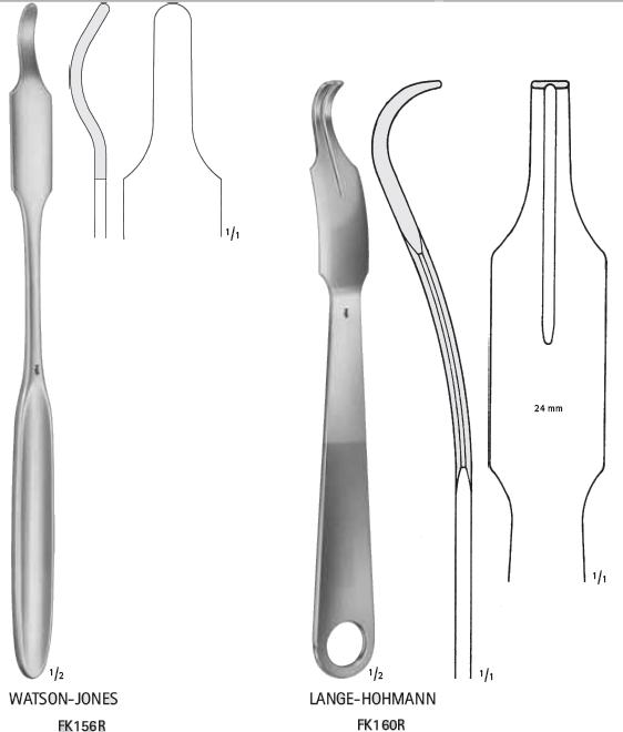 Podważki chirurgiczne B.Braun Podnośniki i podważki kostne