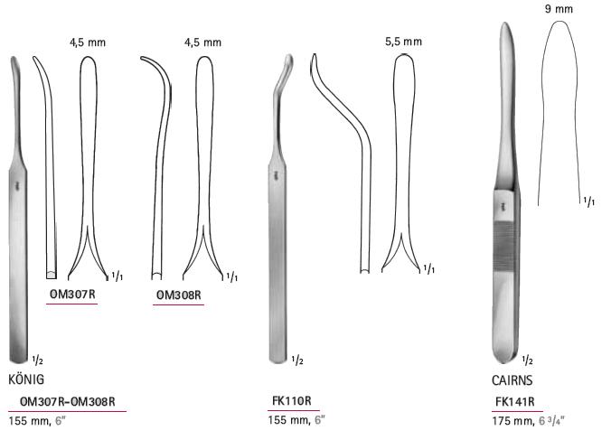 Podważki kostne B.Braun Podnośniki i podważki kostne