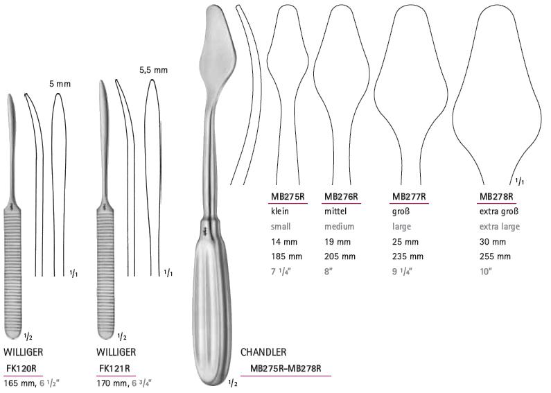 Podważki kostne B.Braun Podnośniki i podważki kostne