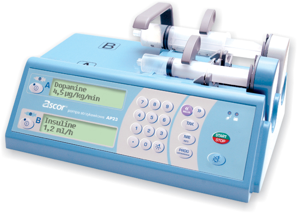 Pompy infuzyjne strzykawkowe ASCOR MED AP23