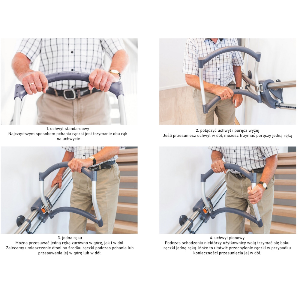 Poręcze do wchodzenia po schodach dla niepełnosprawnych TOPRO Step AssiStep
