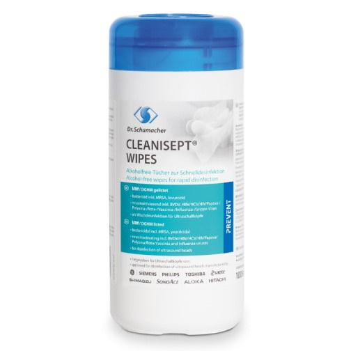 Preparaty do manualnej dezynfekcji narzędzi i wyrobów medycznych Dr Schumacher Cleanisept Wipes