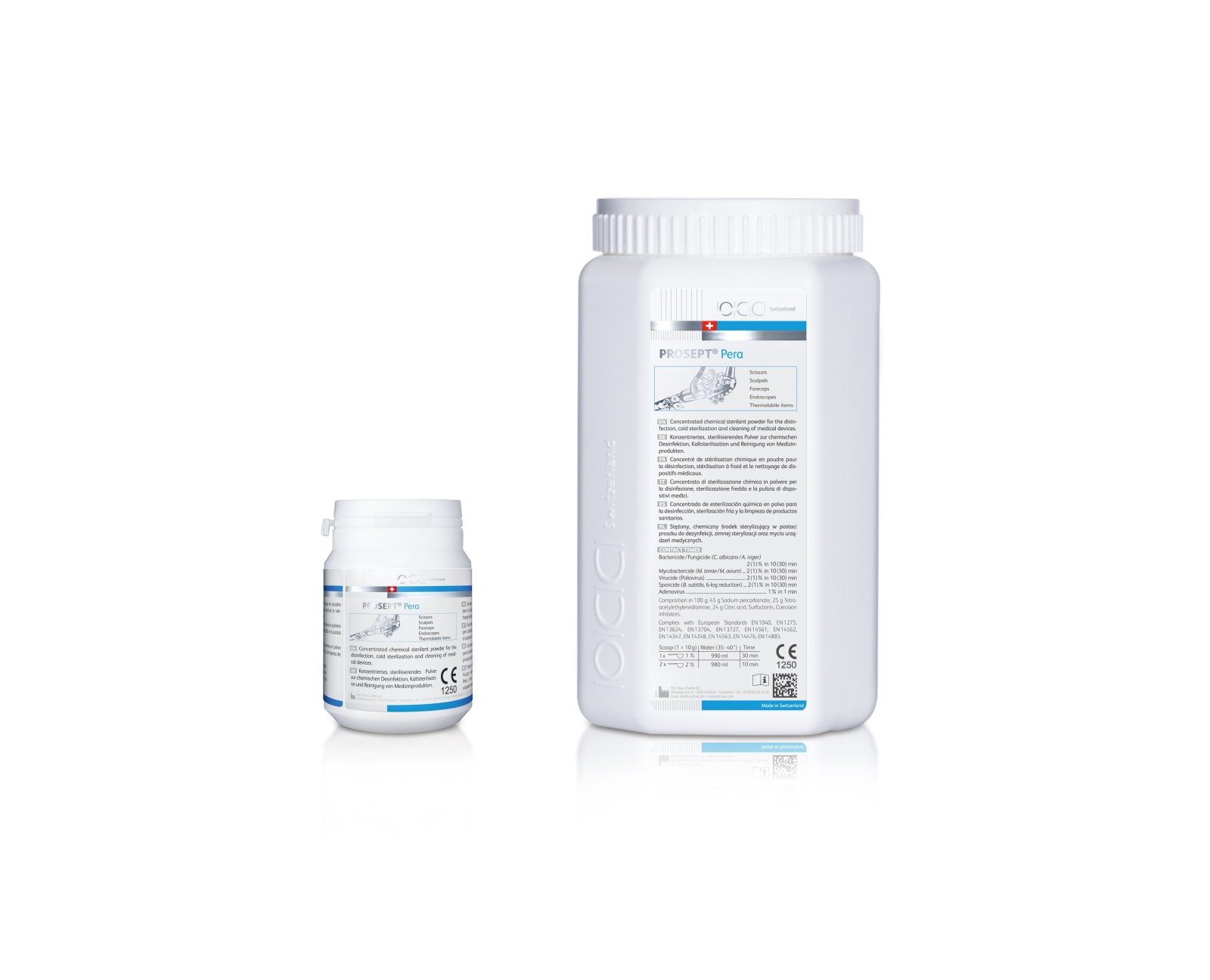 Preparaty do manualnej dezynfekcji narzędzi i wyrobów medycznych OCC Switzerland PROSEPT Pera