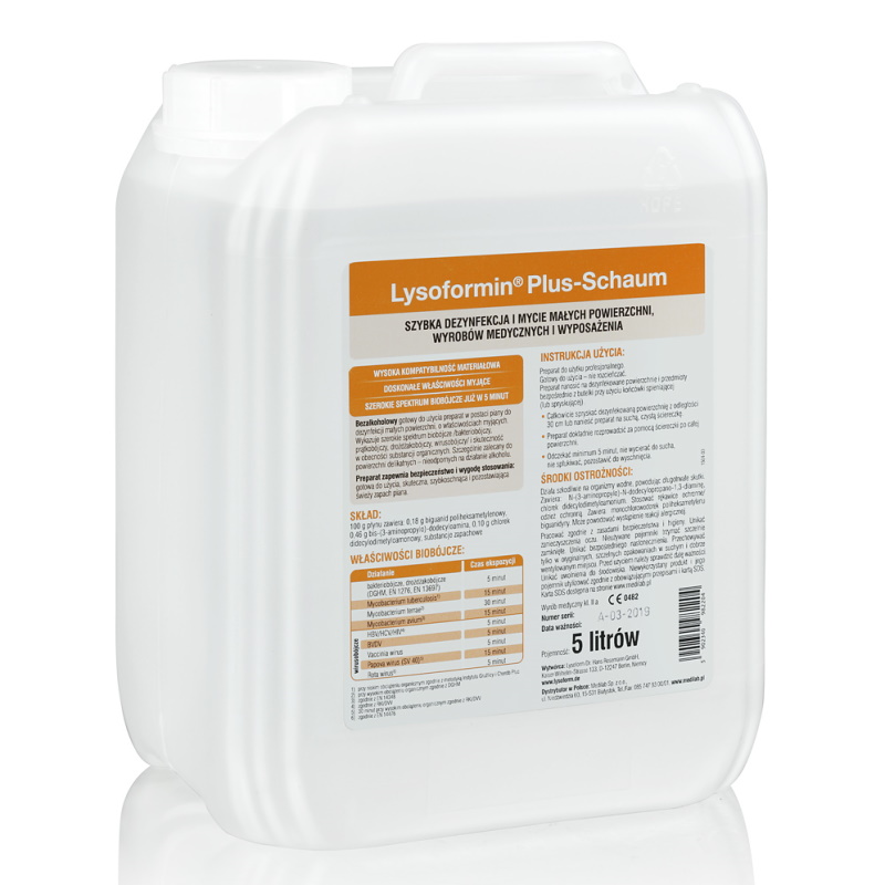 Preparaty do manualnej dezynfekcji powierzchni Lysoform Lysoformin Plus-Schaum