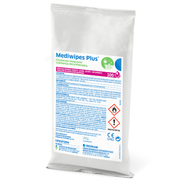 Preparaty do manualnej dezynfekcji powierzchni Medilab MediWipes PLUS