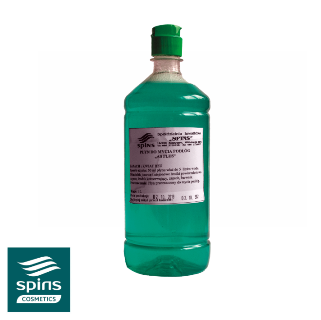 Preparaty myjące do podłóg, wykładzin i tapicerek Spins As Plus kwiat bzu