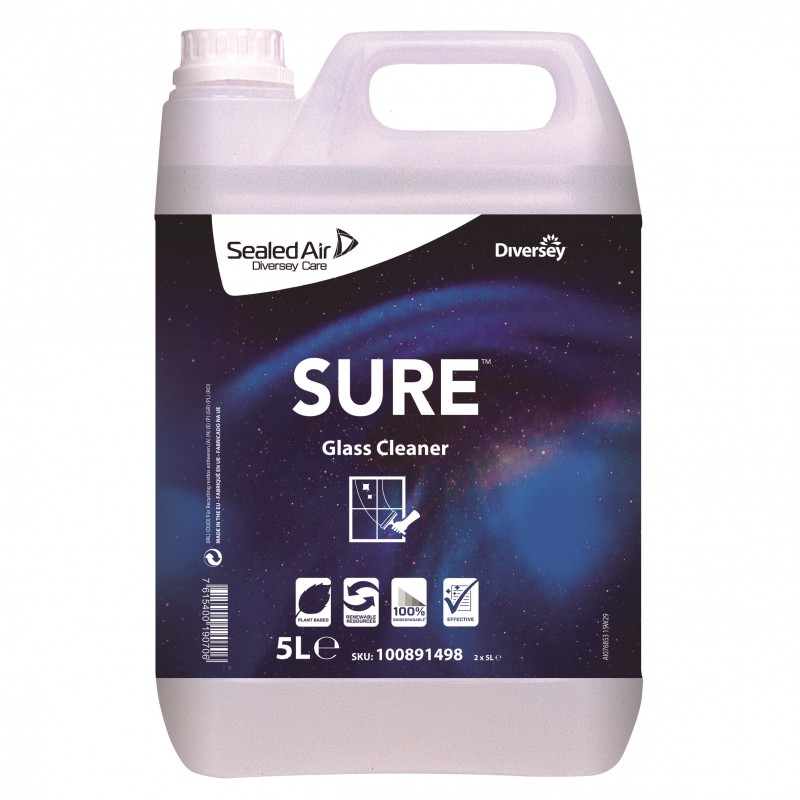 Preparaty myjące do powierzchni ponad podłogowych Diversey SURE Glass Cleaner