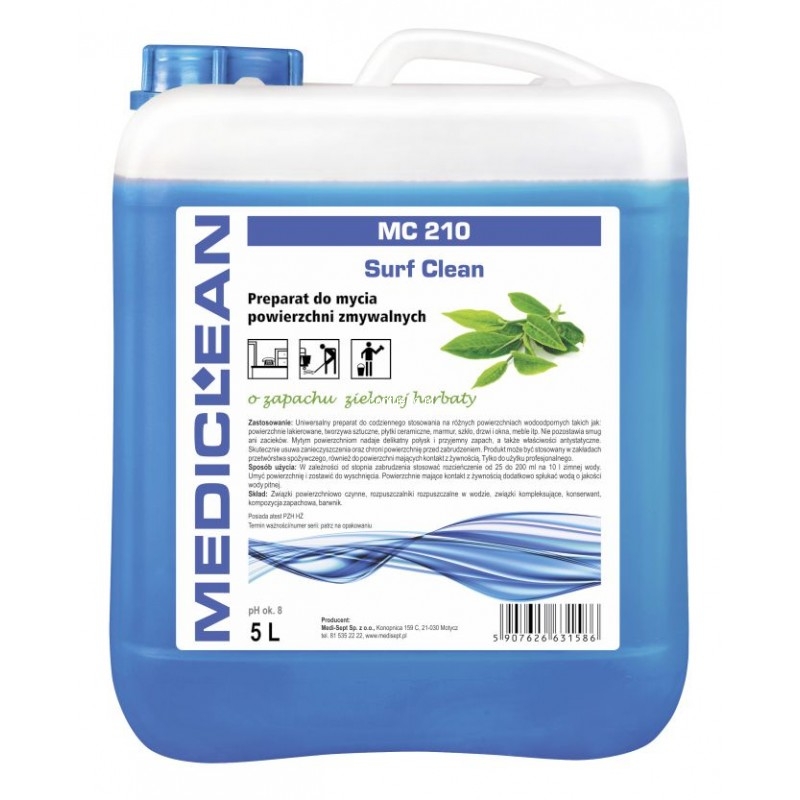Preparaty myjące do powierzchni ponad podłogowych Mediclean MC 210 Surf Clean