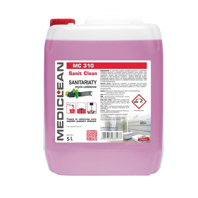 Preparaty myjące do sanitariatów Mediclean MC 310 Sanit Clean