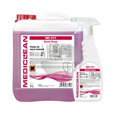 Preparaty myjące do sanitariatów Mediclean MC 311 Sanit Foam