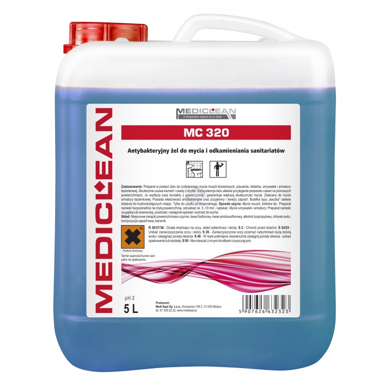 Preparaty myjące do sanitariatów Mediclean MC 320 WC Clean