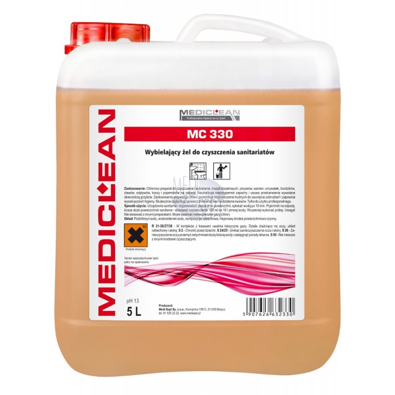Preparaty myjące do sanitariatów Mediclean MC 330 Chlor Clean