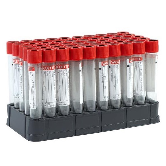 Probówki do zamkniętych systemów pobierania krwi Greiner Vacuette z aktywatorem krzepnięcia