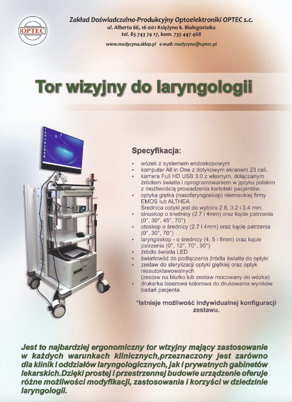 Procesory i źródła światła Optec Tor wizyjny