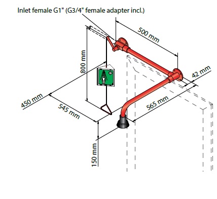 Prysznice bezpieczeństwa Broen BROEN REDLINE / 17 087.009