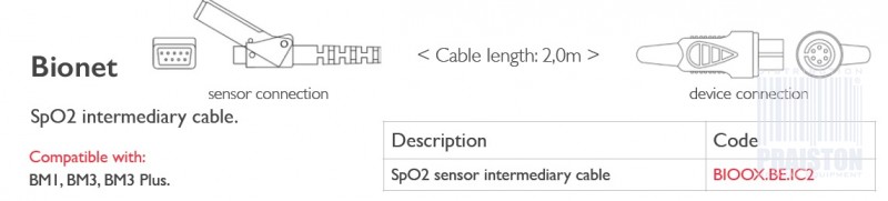 Przedłużacze do czujników SpO2 do kardiomonitorów Biogenesis Do Bionet