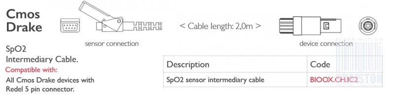 Przedłużacze do czujników SpO2 do kardiomonitorów Biogenesis Do Cmos Drake